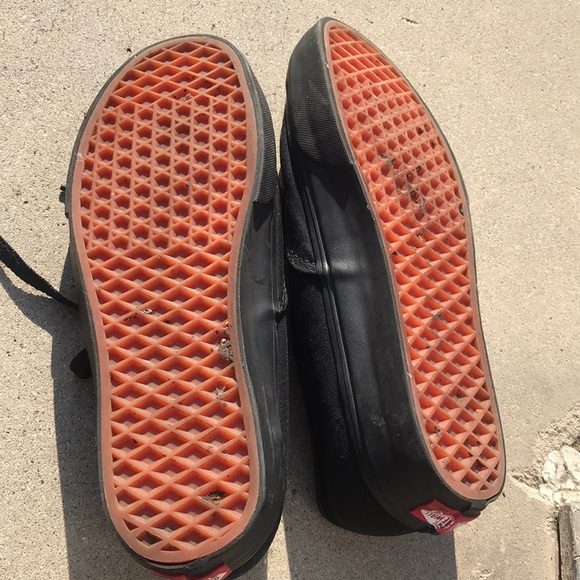 Vintage 90’s Black Canvas Vans Sz 8 - Picture 4 of 4